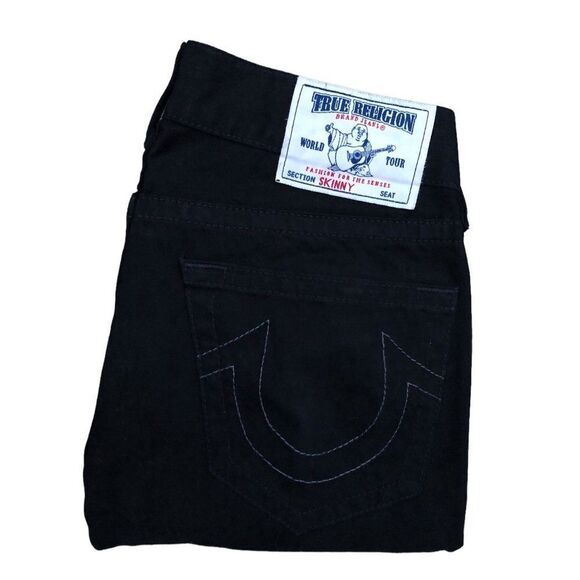 Vintage True Religion Jeans Size 32 SKINNY Black - Picture 5 of 10